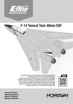 E-flite EFL01450 F-14 Tomcat Twin 40mm EDF BNF Basic Manuel du propriétaire