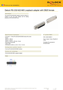 DeLOCK 66831 RS-232/422/485 Loopback adapter Fiche technique