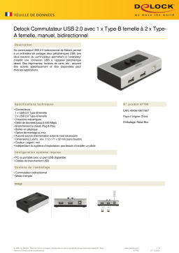 DeLOCK 87760 Switch USB 2.0 Fiche technique