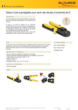 DeLOCK 90558 Tool for crimping wire end ferrules self-adjusting - square  Fiche technique