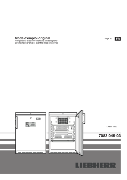 Liebherr LKexv 1800 MediLine Mode d'emploi