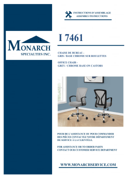 Monarch Specialties I 7461 OFFICE CHAIR Manuel utilisateur
