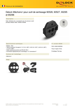 DeLOCK 90529 Ratchet I for crimping tool 90528, 90527, 90295 und 90296 Fiche technique