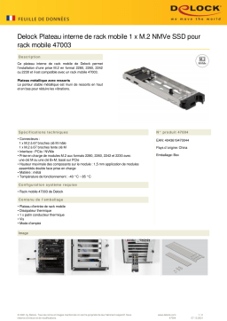 DeLOCK 47004 Mobile Rack Inner Tray 1 x M.2 NMVe SSD for Mobile Rack 47003 Fiche technique