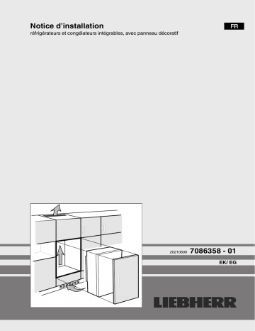 Liebherr EG 1624 Comfort Congélateur encastrable décorable SmartFrost Manuel utilisateur | Fixfr