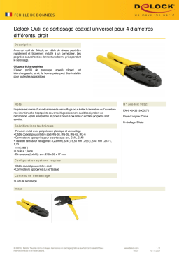 DeLOCK 90527 Universal Coax Crimping Tool for 4 different diameters straight  Fiche technique