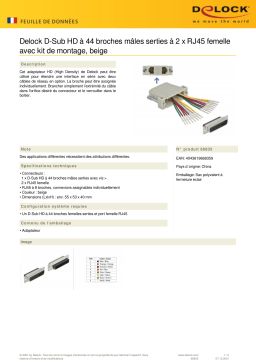 DeLOCK 66835 D-Sub HD 44 pin crimp male to 2 x RJ45 female Fiche technique