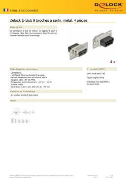 DeLOCK 66719 D-Sub 9 pin crimp female, metal, 4 pieces Fiche technique