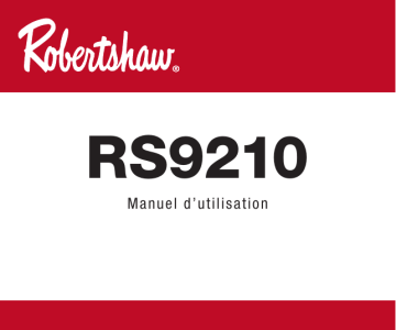 Robertshaw RS9210 Manuel d’utilisation Manuel utilisateur | Fixfr