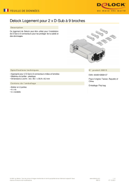 DeLOCK 66813 Housing for 2 x D-Sub 9 pin Fiche technique
