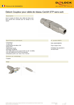 DeLOCK 86976 Coupler for network cable Cat.6A STP toolfree Fiche technique