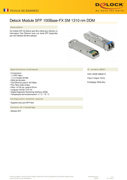 DeLOCK 86021 SFP Module 100Base-FX SM 1310 nm DDM Fiche technique