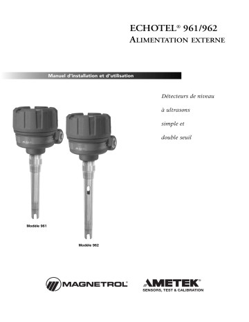 Magnetrol Echotel 961/962 Line Powered Mode d'emploi | Fixfr