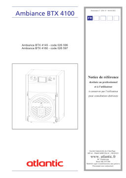 Atlantic ambiance-btx-4100 Manuel du propriétaire