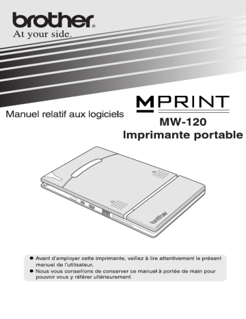Brother MW-120 Mobile Printer Manuel utilisateur | Fixfr