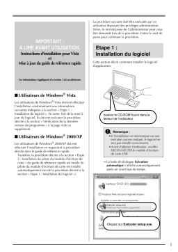 Brother PE-DESIGN Ver.7 Home Sewing Machine Guide d'installation