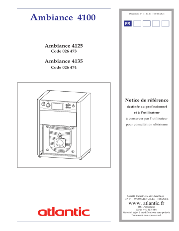 Atlantic AMBIANCE 4100/BTX 4100 Manuel utilisateur | Fixfr