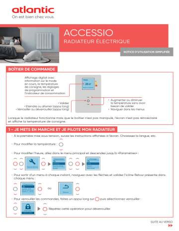 Atlantic ACCESSIO DIGITAL Manuel du propriétaire | Fixfr