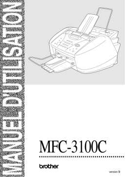 Brother MFC-3100C Inkjet Printer Manuel utilisateur