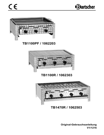 1062503 | 1062203 | Bartscher 1062303 Combi table-top grill,gas,3 burners Mode d'emploi | Fixfr