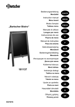 Bartscher 181137 Menu board "Bartscher Bistro" Mode d'emploi