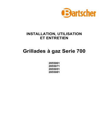 2855071 | 2855051 | Bartscher 2855081 Griddle plate gas 700, W800, smooth Mode d'emploi | Fixfr