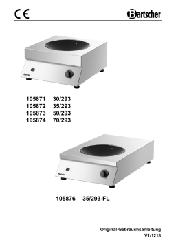 Bartscher 105872 Induction wok 35/293 Mode d'emploi