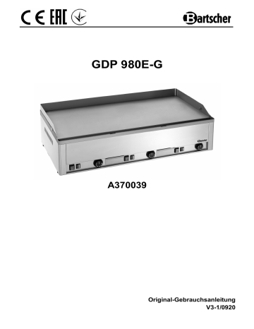 Bartscher A370039 Griddle plate GDP 980E-G Mode d'emploi | Fixfr