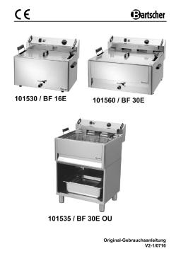 Bartscher 101535 Pastries deep fat fryer BF 30E OU Mode d'emploi