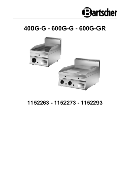 Bartscher 1152273 Griddle plate 650 600G-G Mode d'emploi