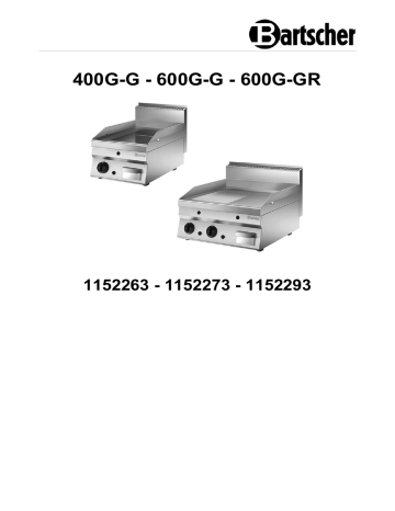 Bartscher 1152273 Griddle plate 650 600G-G Mode d'emploi | Fixfr