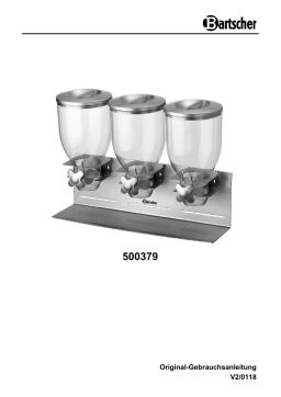 Bartscher 500379 3-piece cereal dispenser Mode d'emploi