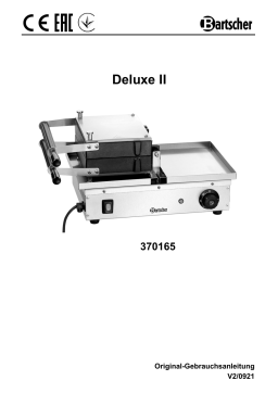 Bartscher 370165 Waffle maker "Deluxe II" Mode d'emploi