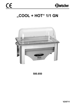 Bartscher 500850 Chafing dish 1/1 "COOL + HOT" Mode d'emploi