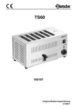 Bartscher 100197 Toaster TS60 Mode d'emploi