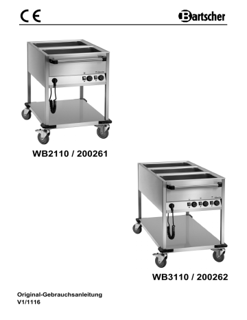 Bartscher 200262 Food service cart WB3110 Mode d'emploi | Fixfr