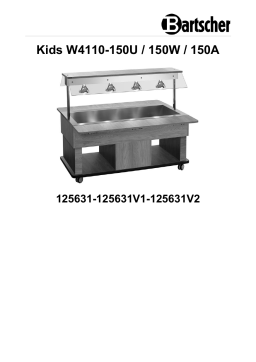 Bartscher 125631 Buffet trolley Kids W4110-150U Mode d'emploi