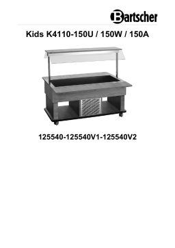 Bartscher 125540V1 Buffet trolley Kids K4110-150W Mode d'emploi