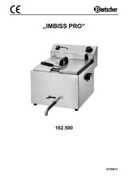 Bartscher 162500 Deep fat fryer IMBISS PRO Mode d'emploi