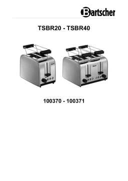 Bartscher 100371 Toaster TSBR40 Mode d'emploi