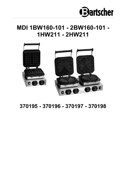 Bartscher 370195 Waffle maker MDI 1BW160-101 Mode d'emploi