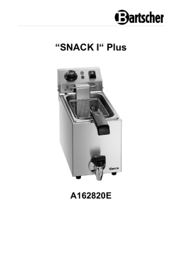 Bartscher A162820E Deep fat fryer SNACK I Plus Mode d'emploi