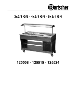 Bartscher 125524 Buffet trolley, cold, 6x 1/1 GN Mode d'emploi
