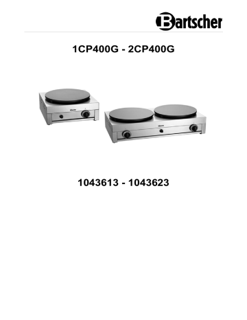 Bartscher 1043623 Crêpe maker 2CP400G Mode d'emploi | Fixfr