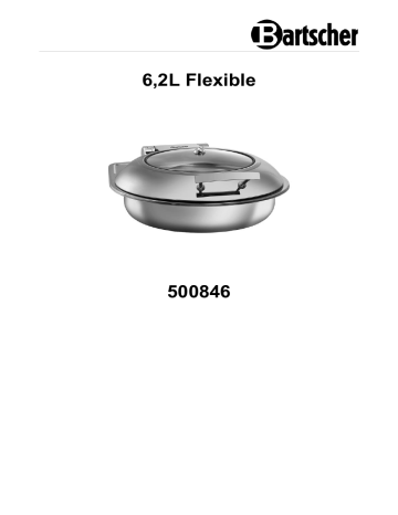 Bartscher 500846 Chafing dish 6.2L Flexible Mode d'emploi | Fixfr