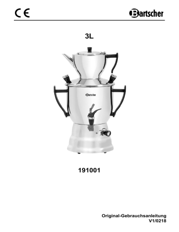 Bartscher 191001 Samovar 3L Mode d'emploi | Fixfr