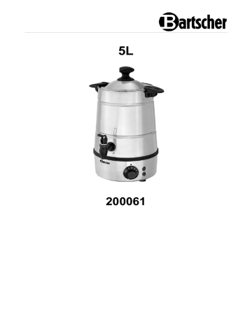 Bartscher 200061 Hot water dispenser 5L Mode d'emploi | Fixfr
