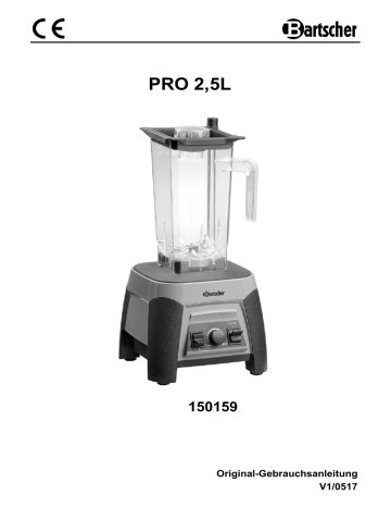 Bartscher 150159 Blender PRO 2,5l Mode d'emploi | Fixfr