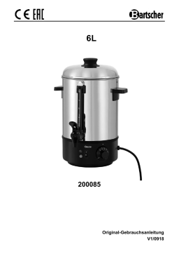 Bartscher 200085 Hot water dispenser 6L Mode d'emploi