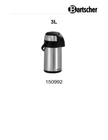 Bartscher 150992 Thermal pump can 3L Mode d'emploi | Fixfr